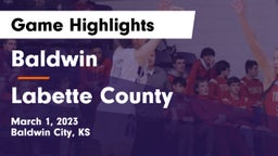 Baldwin  vs Labette County  Game Highlights - March 1, 2023