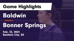 Baldwin  vs Bonner Springs  Game Highlights - Feb. 23, 2024