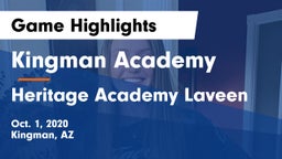 Kingman Academy  vs Heritage Academy Laveen Game Highlights - Oct. 1, 2020