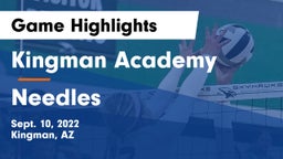 Kingman Academy  vs Needles  Game Highlights - Sept. 10, 2022
