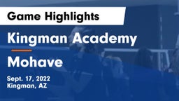 Kingman Academy  vs Mohave Game Highlights - Sept. 17, 2022