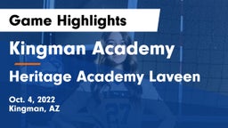 Kingman Academy  vs Heritage Academy Laveen Game Highlights - Oct. 4, 2022