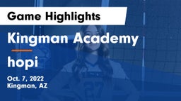 Kingman Academy  vs hopi Game Highlights - Oct. 7, 2022