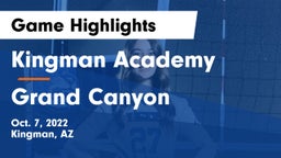 Kingman Academy  vs Grand Canyon Game Highlights - Oct. 7, 2022