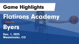 Flatirons Academy vs Byers  Game Highlights - Dec. 1, 2023