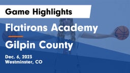 Flatirons Academy vs Gilpin County  Game Highlights - Dec. 6, 2023