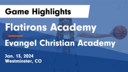 Flatirons Academy vs Evangel Christian Academy Game Highlights - Jan. 13, 2024