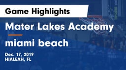 Mater Lakes Academy vs miami beach Game Highlights - Dec. 17, 2019