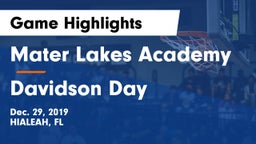 Mater Lakes Academy vs Davidson Day  Game Highlights - Dec. 29, 2019
