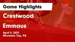 Crestwood  vs Emmaus  Game Highlights - April 9, 2022
