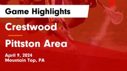 Crestwood  vs Pittston Area  Game Highlights - April 9, 2024