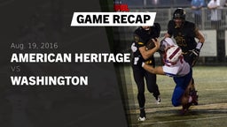 Recap: American Heritage  vs. Washington  2016