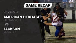 Recap: American Heritage  vs. Jackson  2016