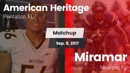 Matchup: American Heritage vs. Miramar  2017