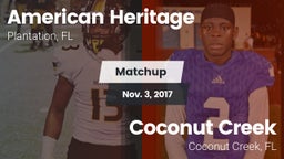 Matchup: American Heritage vs. Coconut Creek  2017