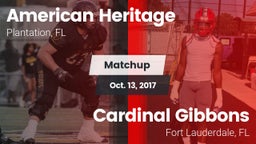 Matchup: American Heritage vs. Cardinal Gibbons  2017