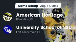 Recap: American Heritage  vs. University School of NSU 2018