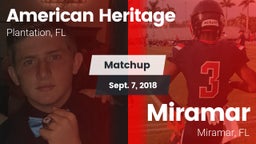 Matchup: American Heritage vs. Miramar  2018