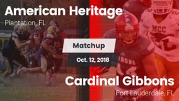 Matchup: American Heritage vs. Cardinal Gibbons  2018