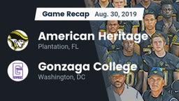 Recap: American Heritage  vs. Gonzaga College  2019