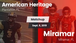 Matchup: American Heritage vs. Miramar  2019