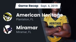Recap: American Heritage  vs. Miramar  2019