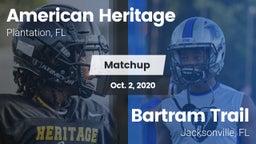 Matchup: American Heritage vs. Bartram Trail  2020