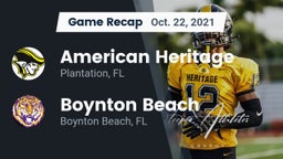 Recap: American Heritage  vs. Boynton Beach  2021