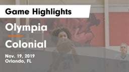 Olympia  vs Colonial  Game Highlights - Nov. 19, 2019