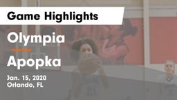 Olympia  vs Apopka  Game Highlights - Jan. 15, 2020