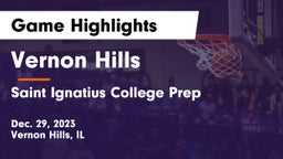 Vernon Hills  vs Saint Ignatius College Prep Game Highlights - Dec. 29, 2023
