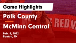 Polk County  vs McMinn Central  Game Highlights - Feb. 8, 2022