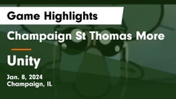 Champaign St Thomas More  vs Unity  Game Highlights - Jan. 8, 2024