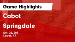 Cabot  vs Springdale  Game Highlights - Oct. 20, 2021