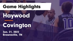 Haywood  vs Covington  Game Highlights - Jan. 21, 2022