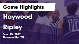 Haywood  vs Ripley  Game Highlights - Jan. 25, 2022