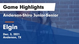 Anderson-Shiro Junior-Senior  vs Elgin  Game Highlights - Dec. 3, 2021