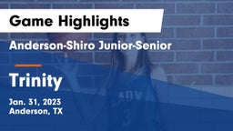 Anderson-Shiro Junior-Senior  vs Trinity  Game Highlights - Jan. 31, 2023
