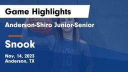 Anderson-Shiro Junior-Senior  vs Snook  Game Highlights - Nov. 14, 2023
