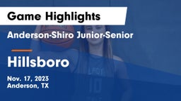 Anderson-Shiro Junior-Senior  vs Hillsboro  Game Highlights - Nov. 17, 2023