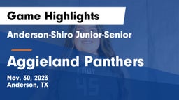 Anderson-Shiro Junior-Senior  vs Aggieland Panthers Game Highlights - Nov. 30, 2023