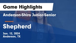 Anderson-Shiro Junior-Senior  vs Shepherd  Game Highlights - Jan. 12, 2024