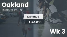 Matchup: Oakland  vs. Wk 3 2017