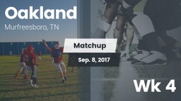 Matchup: Oakland  vs. Wk 4 2017