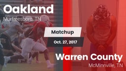 Matchup: Oakland  vs. Warren County  2017