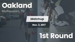 Matchup: Oakland  vs. 1st Round 2017