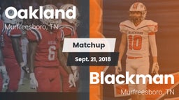 Matchup: Oakland  vs. Blackman  2018