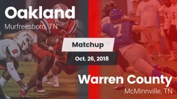 Matchup: Oakland  vs. Warren County  2018