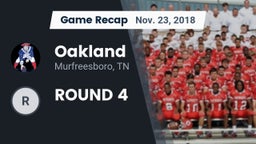 Recap: Oakland  vs. ROUND 4 2018