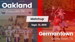 Matchup: Oakland  vs. Germantown  2019